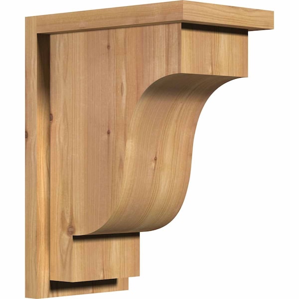 Ekena Millwork Newport Smooth Corbel w/Backplate, Western Red Cedar, 7 1/2"W x 12"D x 16"H COR08X12X16NEW01SWR - main